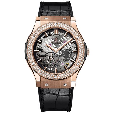 hublot skeleton diamond|Hublot classic fusion skeleton.